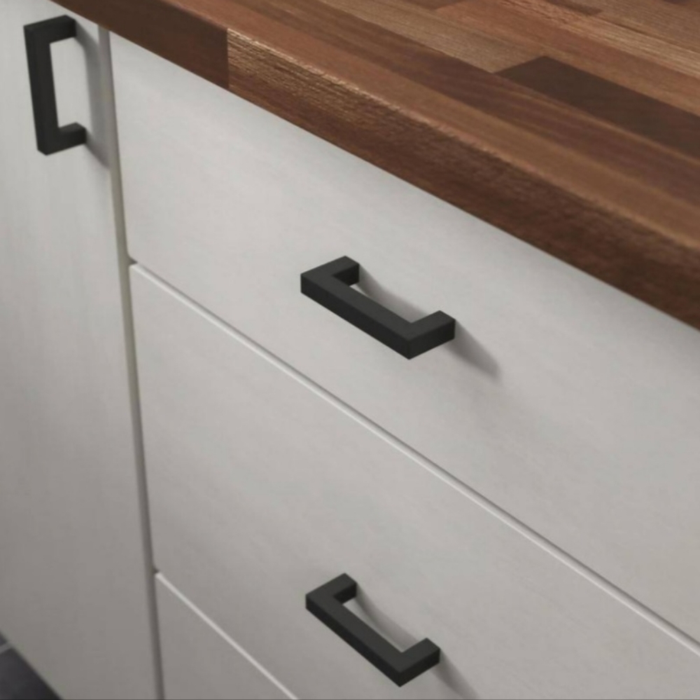 Liberty Modern Matte Black Square Bar Pull 10 pk